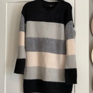 Vici Black striped long dress